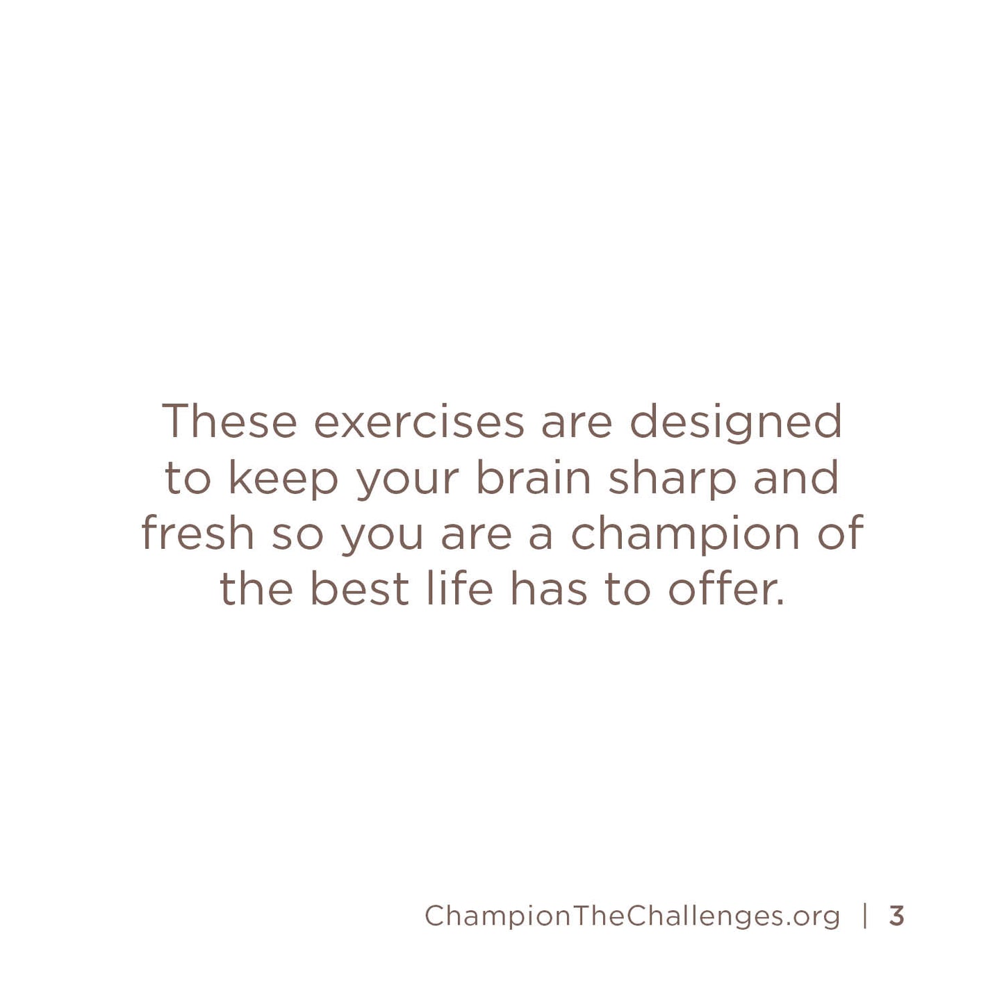 Exercise Your Brain