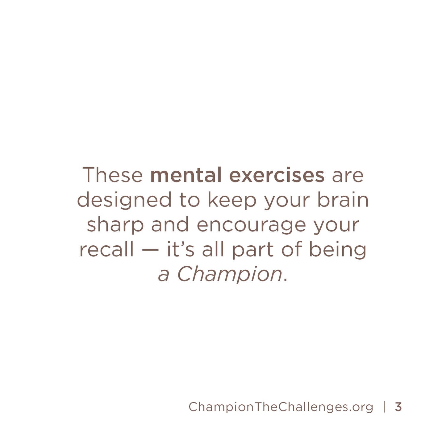 Exercise Your Recall