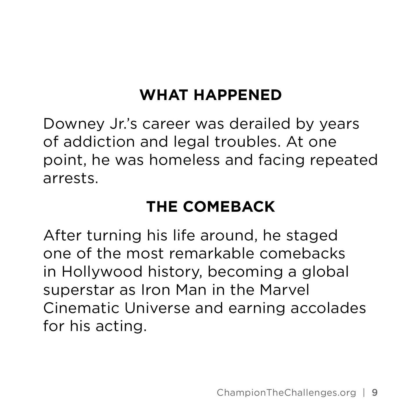 Champion Comeback Stories